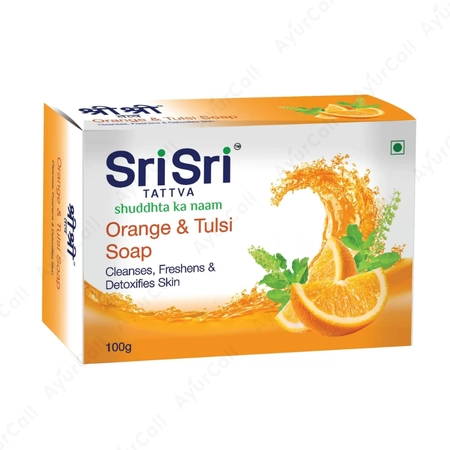 Sri Sri Orange and Tulsi Soap  -100  GM